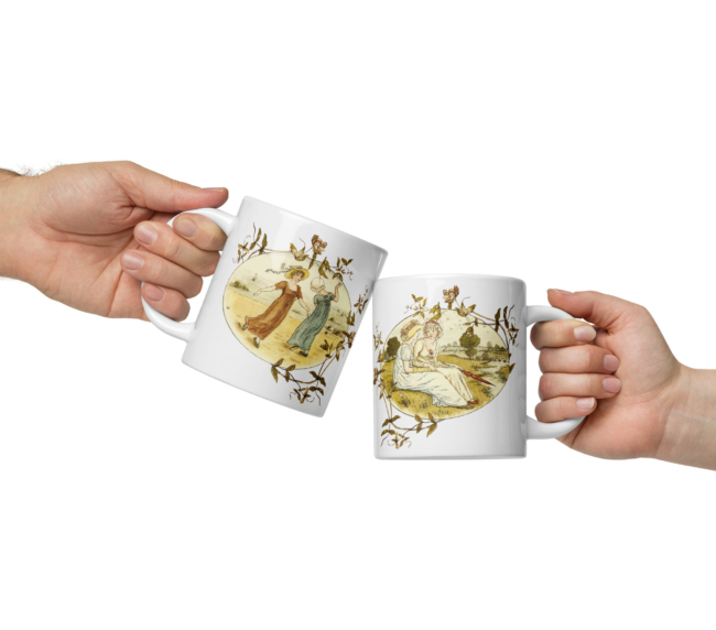 White glossy mug