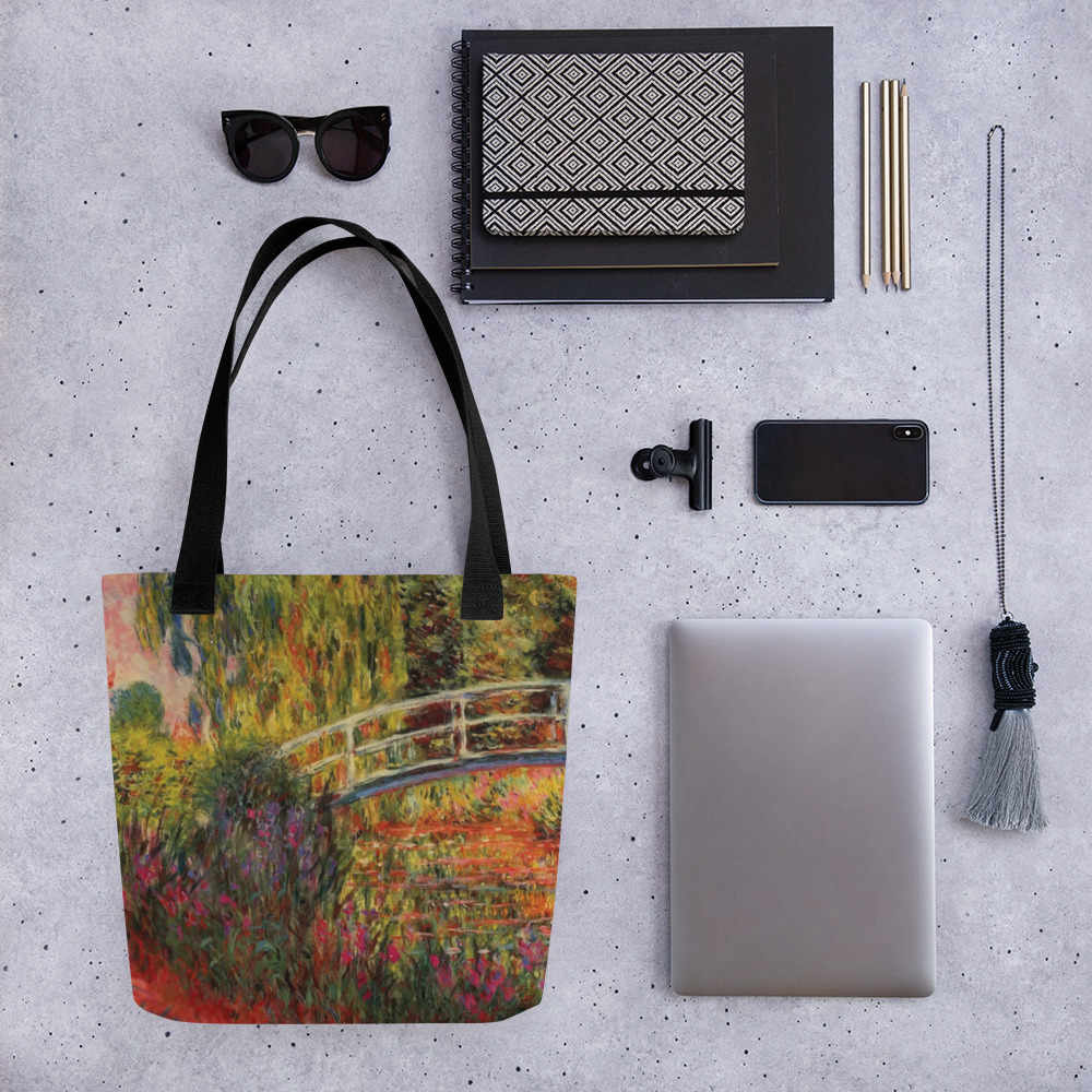 Monet Tote Bag, The Water-Lily Pond, aka the Japanese Bridge - Image 2